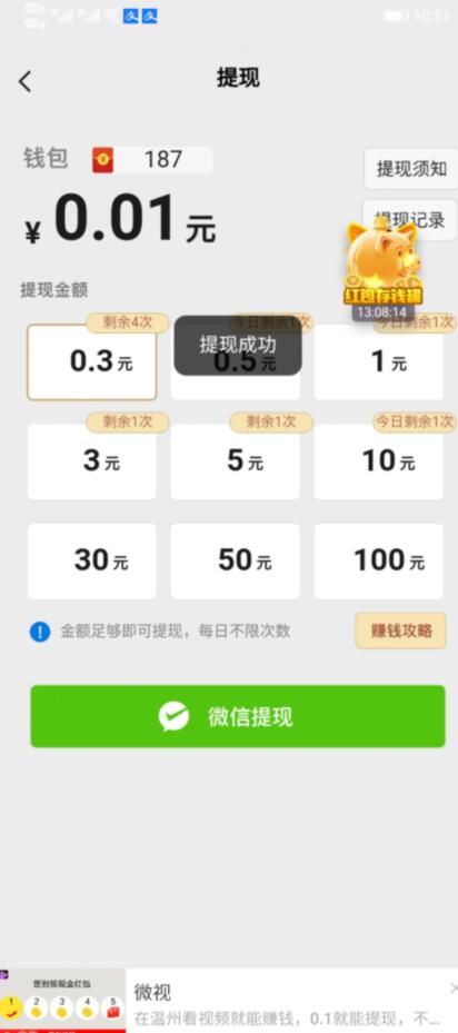 提现记录 提现记录