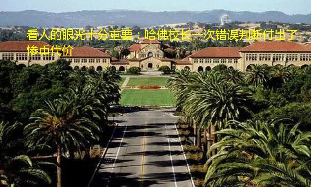 看人的眼光十分重要:哈佛校长一次错误判断付出了惨重代价