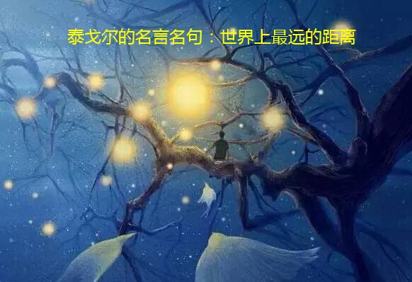 泰戈尔的名言名句:世界上最远的距离