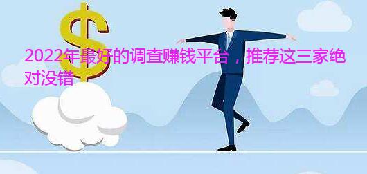 2022年最好的调查赚钱平台,推荐这三家绝对没错