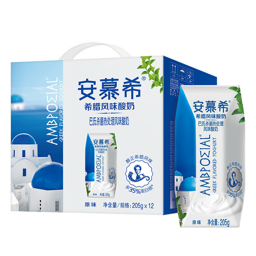 伊利 安慕希 原味希腊酸奶205g*24盒