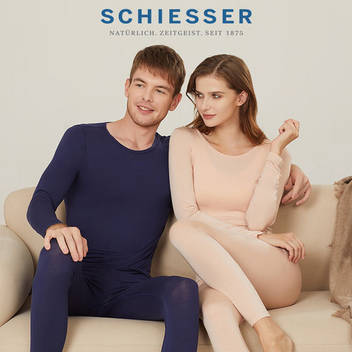 Schiesser舒雅19368W 日本三菱面料 情侣款保暖内衣套装