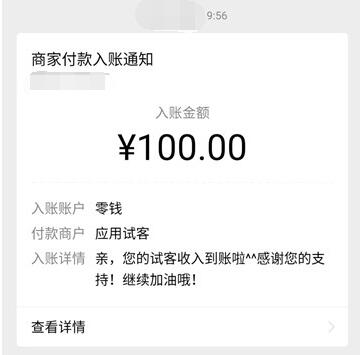 试客小兵收款图