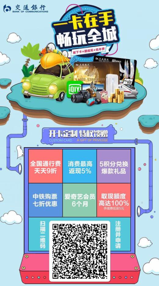 交通京东PLUS信用卡联名金卡怎么申请?在这里扫码就可以申请了